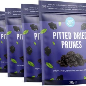 Happy Belly Pitted Dried Prunes, 300gr x 4 Dried Prunes