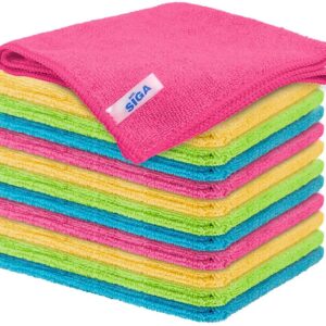 MR.SIGA Microfiber Cleaning Cloth,Pack of 12, Size:32 x 32 cm